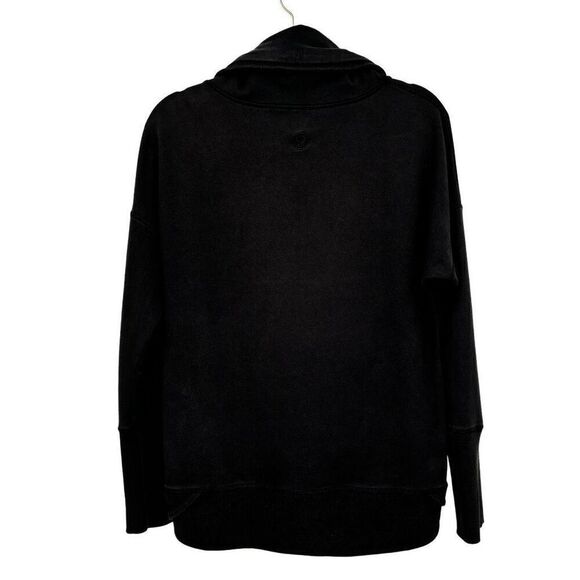 Lululemon Kick The Cold Funnel Neck Sweatshirt Black Size 6 - Picture 7 of 9